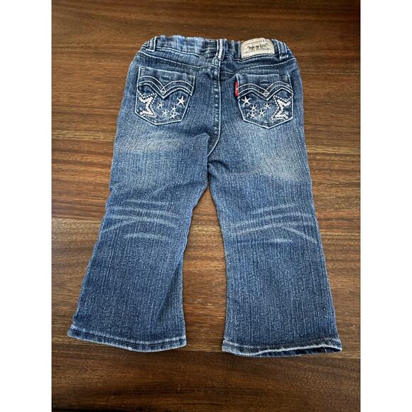 Levi's Levi Strauss & Co Jeans / Flare / Embroidered Stars / size 18 month EUC - Picture 3 of 7